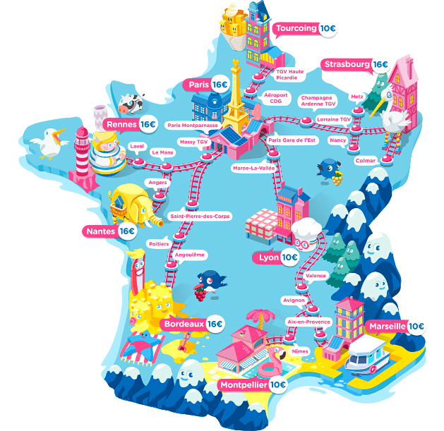 Les destinations avec OUI GO