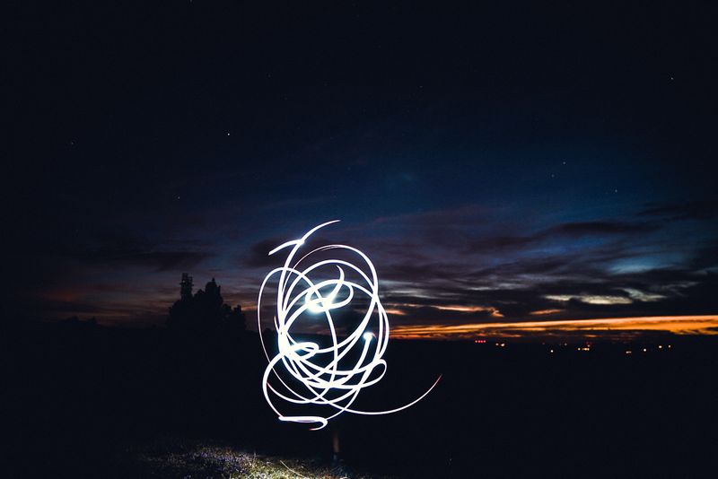 Light painting Aigoual